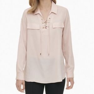 Calvin Klein Lace Up Top